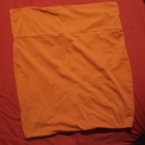 Orange mini skirt